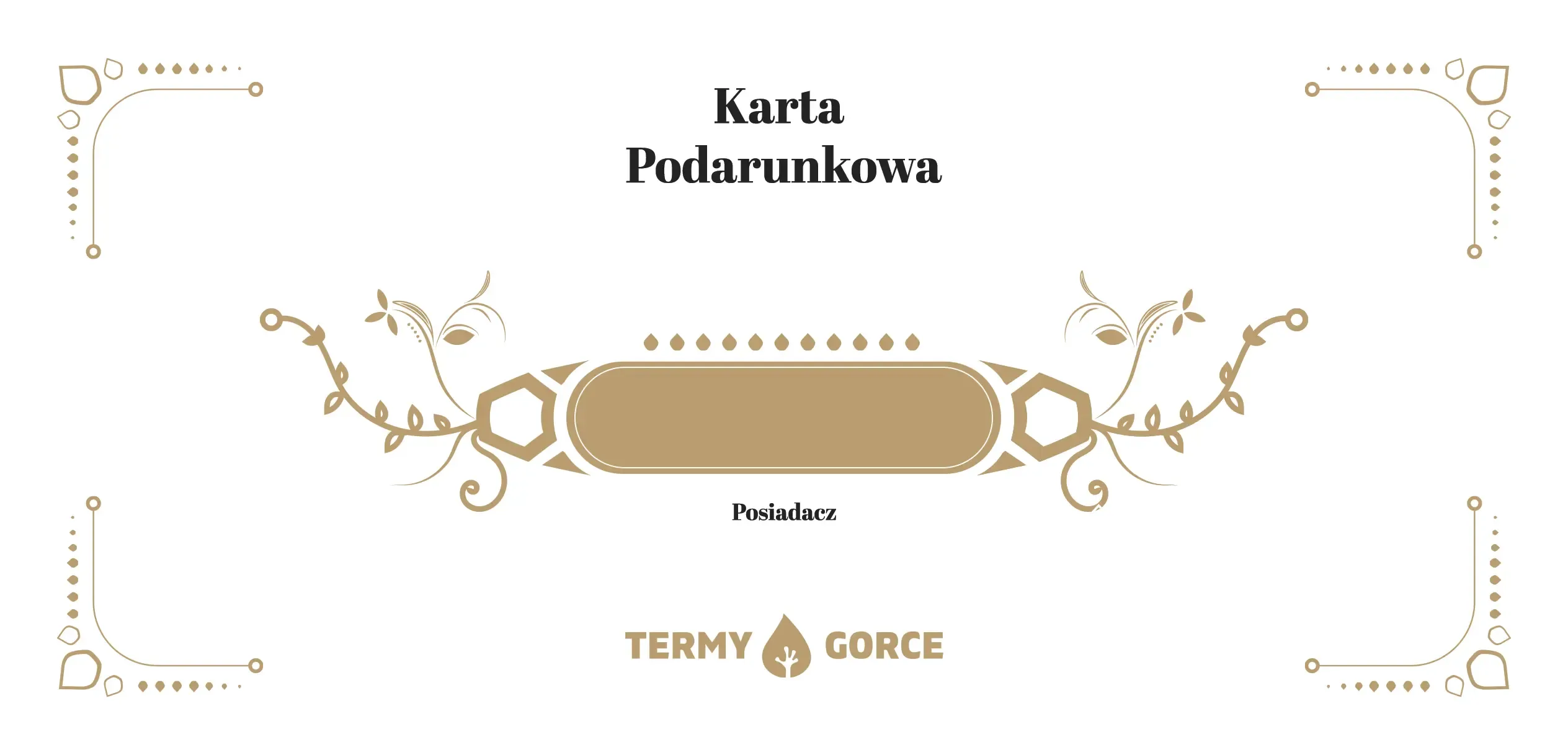 Karta podarunkowa - przód